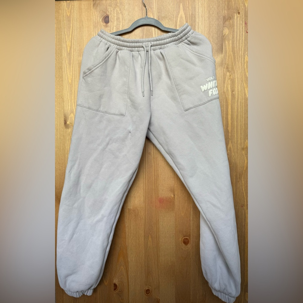White fox offstage sweatpants moon